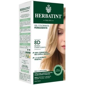 Antica Erboristeria Spa Herbatint - Tintura Per Capelli Gel Permanente 8D Biondo Chiaro Dorato 150 ml