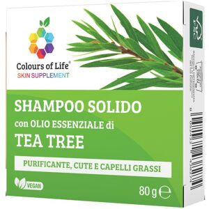 Optima Naturals Srl Tea Tree Shampoo Solido 80g - Purificante per Cute e Capelli Grassi