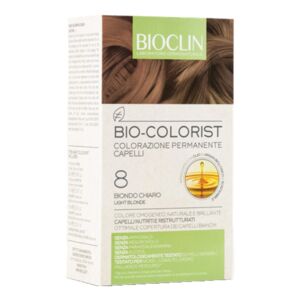 Ist.Ganassini Spa Bioclin Bio Colorist Colorazione Permanente 8 Biondo Chiaro - Colore Brillante e Rispetto Naturale