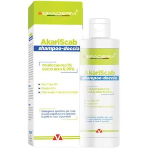 BRADERM Srl AKARISCAB SHAMPOO DOCCIA 150ML