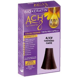 Biokeratin ACH8 Color Prodige - Tinta per Capelli Castano Caffè 4CF, 1Kit