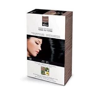 VEBIX Color Tintura Per Capelli Permanente Naturale 1,0 Nero 1 Kit