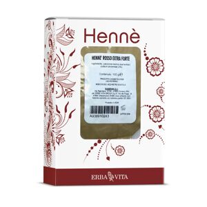 Erba Vita Henné Color Tintura Capelli Rosso Naturale Extra Forte 100 g