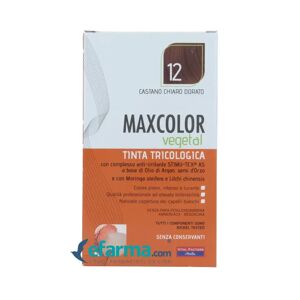 VITAL FACTORS Max Color Vegetal Tinta Per Capelli Tricologica n°12 Castano Chiaro Dorato 140 ml