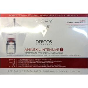 Dercos Linea Aminexil Intensive Trattamento Anticaduta 5 Azioni Donna 21 Fiale