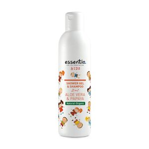 Essentiq Gel doccia e shampoo naturale per bambini – aloe vera & papaya, 250 ml