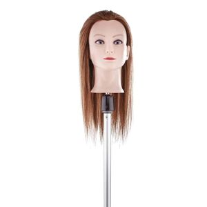 Testa Studio 100% capelli naturali umani capello 50 cm testa finta per parrucchiere