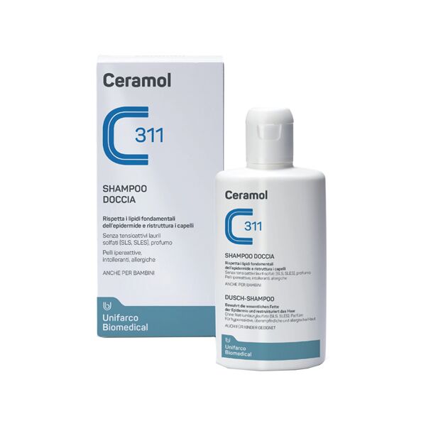 ceramol 311 shampoo doccia detergente corpo e capelli 200 ml