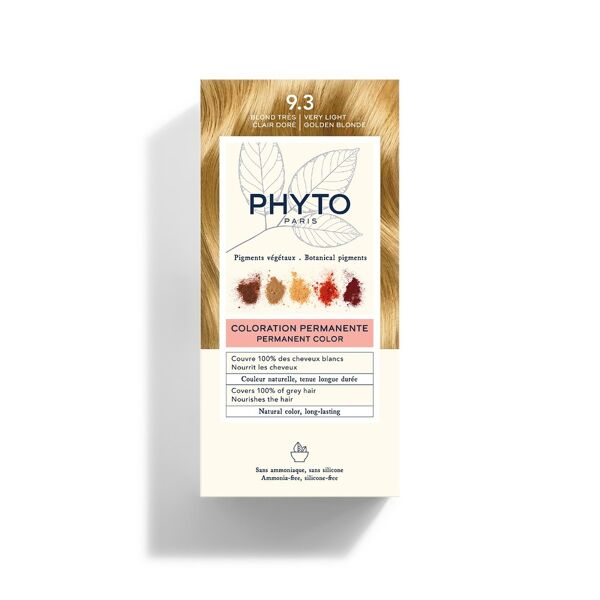 phyto color 9.3 biondo chiarissimo dorato colorazione permanente senza ammo