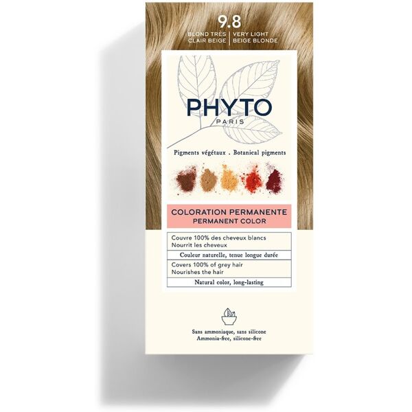 phyto color 9.8 biondo chiarissimo cenere colorazione permanente senza ammo