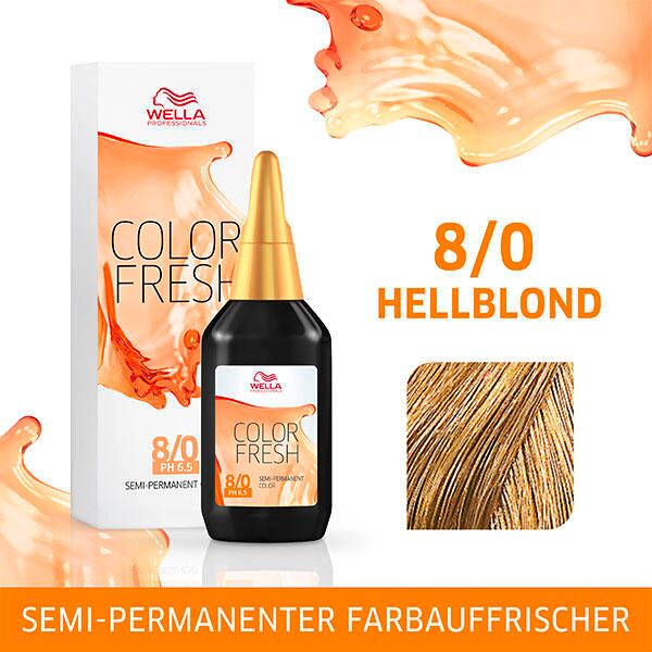 wella color fresh ph 6.5 - acid 8/0 biondo chiaro, 75 ml