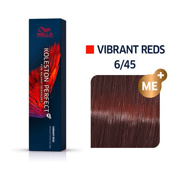 wella koleston perfect vibrant reds 6/45 biondo scuro rosso mogano, 60 ml