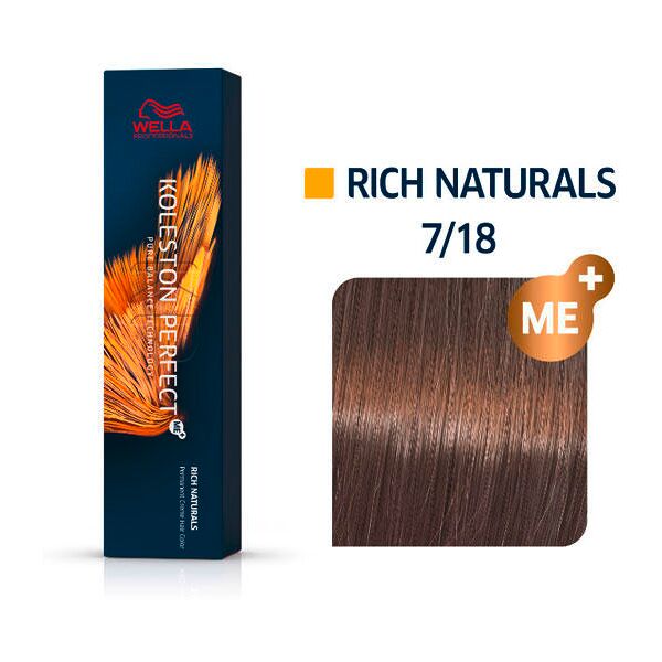 wella koleston perfect rich naturals 7/18 perla bionda media di cenere, 60 ml