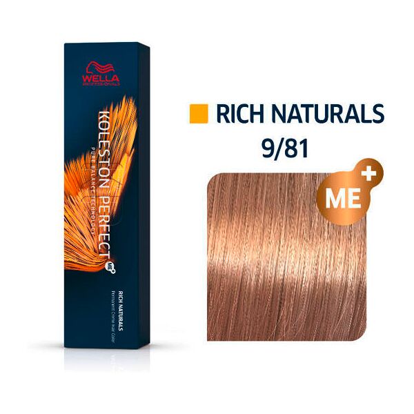 wella koleston perfect rich naturals 9/81 biondo chiaro cenere perla, 60 ml