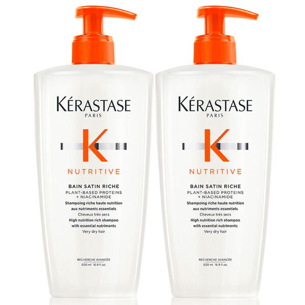 kérastase nutritive bain satin riche shampoo bundle 2 x 500 ml