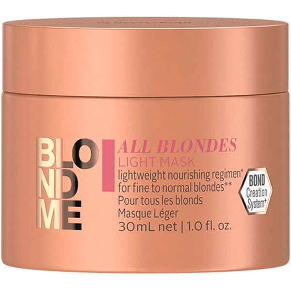 schwarzkopf professional blondme all blondes light mask 30 ml