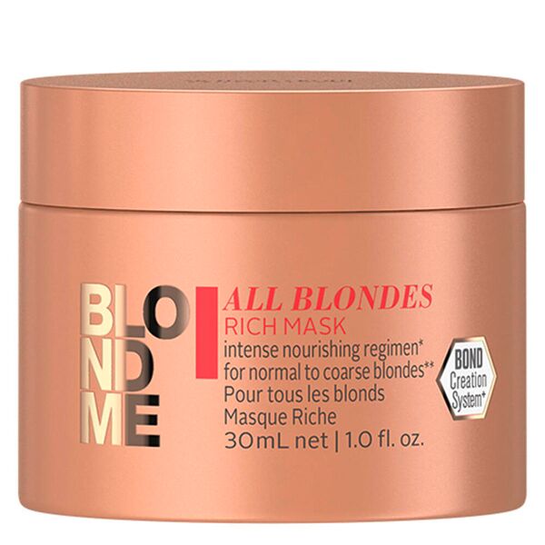 schwarzkopf professional blondme all blondes rich mask 30 ml