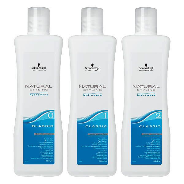 schwarzkopf professional natural styling hydrowave classic 1 - per capelli da normali a leggermente porosi, 1000 ml