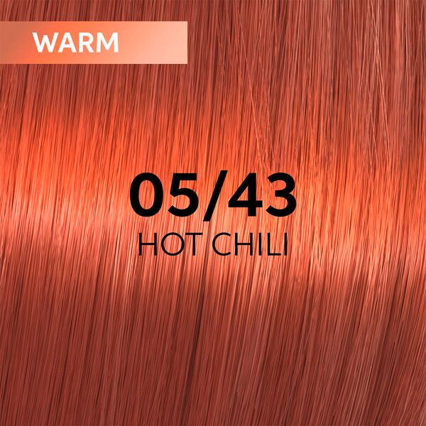 wella shinefinity zero lift glaze 05/43 hot chili - hellbraun rot-gold 60 ml