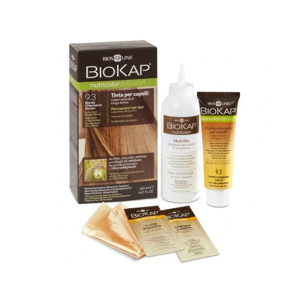 bios line biokap nutricolor tinta delicato (codice colore: 7.33 biondo grano dorato)