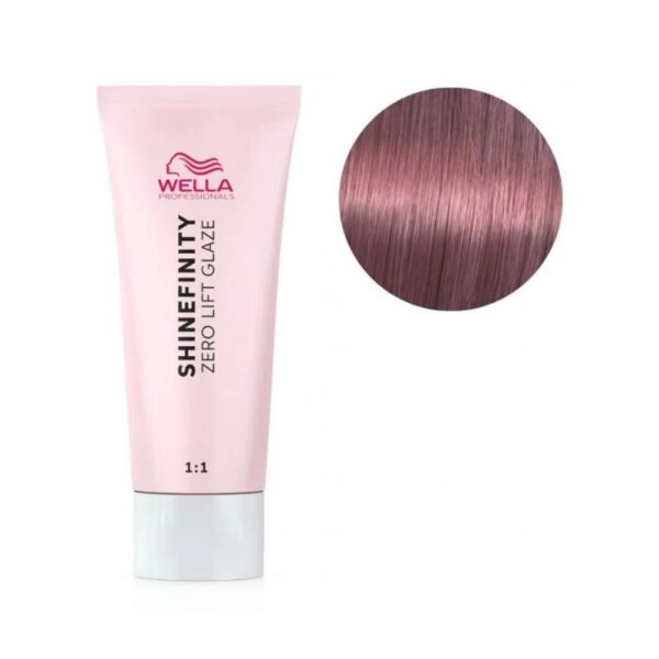 wella professionals wella shinefinity zero lift glaze colorazione demipermanente 60ml, 04/65 castano medio violetto mogano