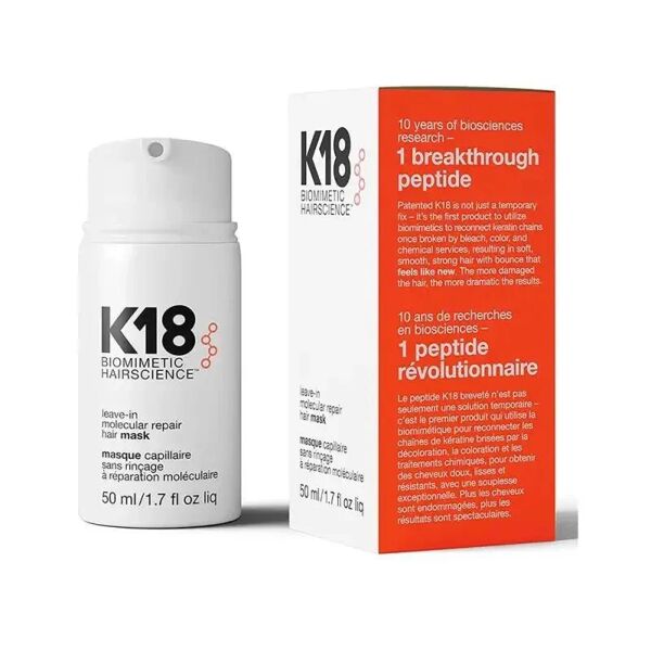 k18 leave-in molecular repair hair mask, 50ml