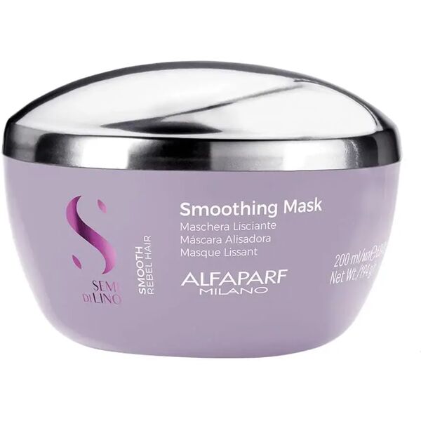 alfaparf milano semi di lino smoothing maschera capelli crespi, 200ml