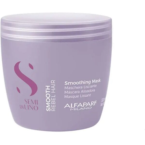 alfaparf milano semi di lino smoothing maschera capelli crespi, 500ml