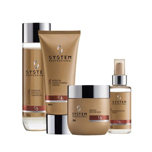 system professional luxe oil kit trattamento ricostruttivo capelli