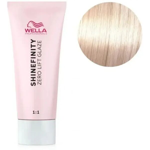 wella professionals wella shinefinity zero lift glaze colorazione demipermanente 60ml, 09/73 biondo chiarissimo sabbia dorato