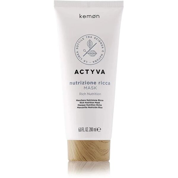 kemon actyva nutrizione ricca mask capelli secchi 200ml