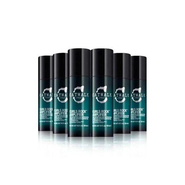 tigi catwalk curls rock amplifier kit 6 flaconi 150ml capelli ricci