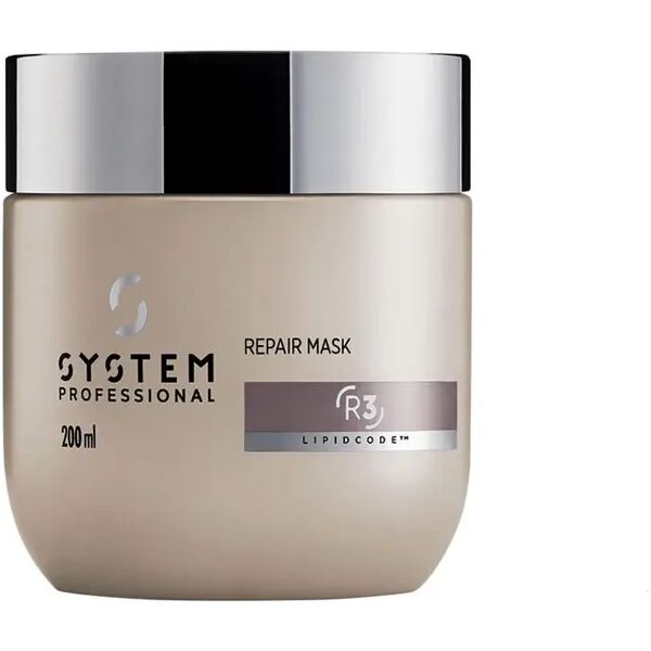 system professional repair mask maschera capelli danneggiati r3, 200ml