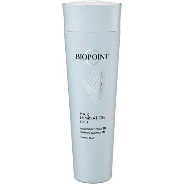 biopoint hair lamination step 1 shampoo lucentezza 3d 200 ml