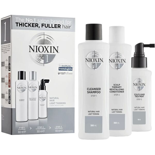 nioxin nioxin kit sistema 1 300 ml shampoo + 300 ml balsamo + 100 ml trattamento specifico