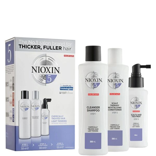 nioxin nioxin kit sistema 5 150 ml shampoo + 150 ml balsamo + 50 ml trattamento specifico