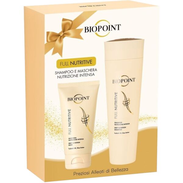 biopoint full nutritive shampoo + maschera nutrizione intensa 200 ml shampoo + 75 ml maschera capelli