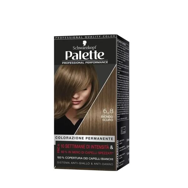 schwarzkopf palette professional colorazione permanente 6-8 biondo scuro 170g