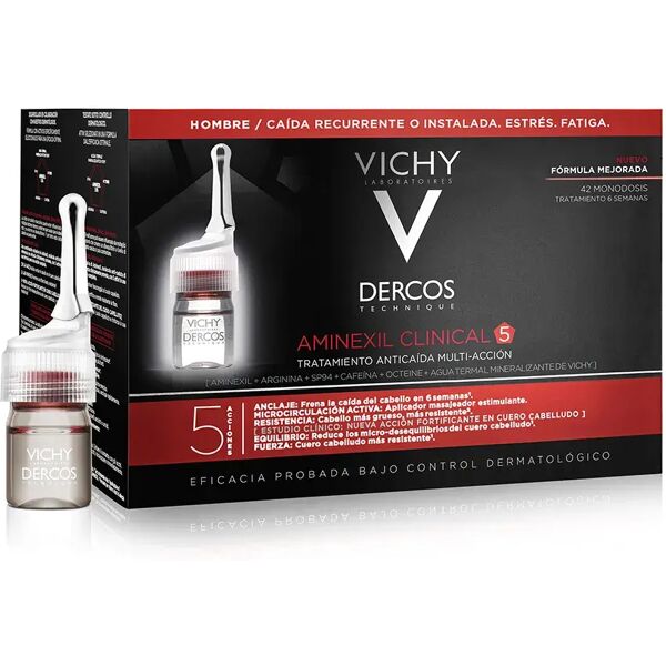 vichy dercos aminexil intensive 5 trattamento anticaduta uomo 42 fiale