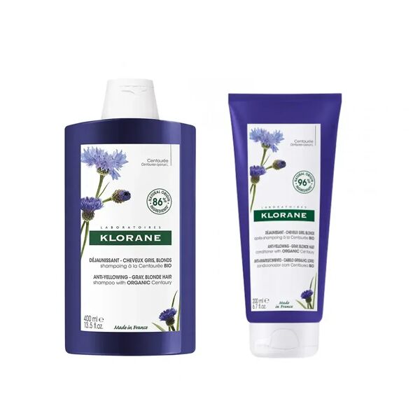 klorane kit shampoo 400 ml + balsamo centaurea 200 ml