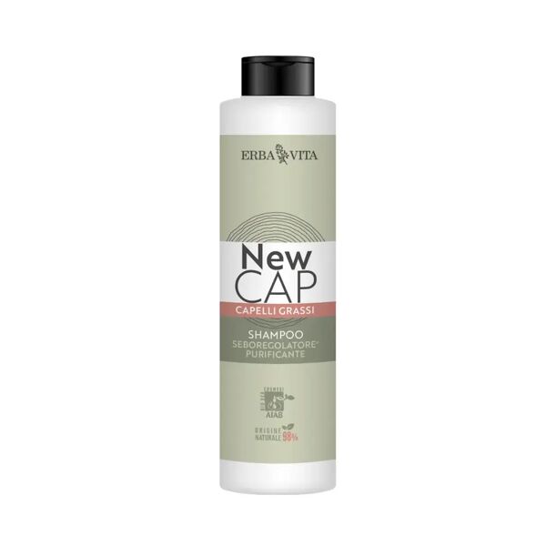 erba vita newcap shampoo capelli grassi seboregolatore purificante 250 ml