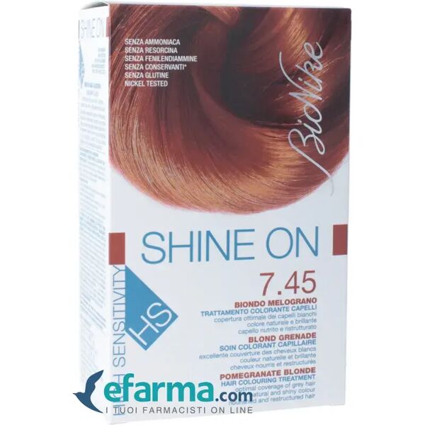 bionike shine on hs 7.45 biondo melograno trattamento colorante capelli