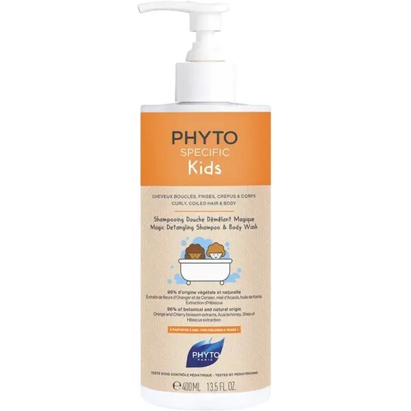 phyto paris phyto phytospecific shampoo doccia kids 2in1 districante magico 400ml