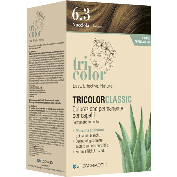 tricolor classic 6,3 nocciola 2 tubi 50 ml + 2 shaker 50 ml + 4 bustine 8 ml