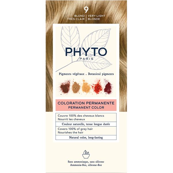 phyto color kit 9 biondo chiarissimo 1 latte 50 ml + 1 crema 50 ml + 1 maschera 12 ml