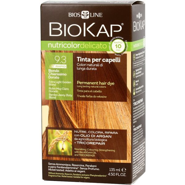 bios line biokap - nutricolor delicato rapid 135ml 5.0 castano chiaro naturale