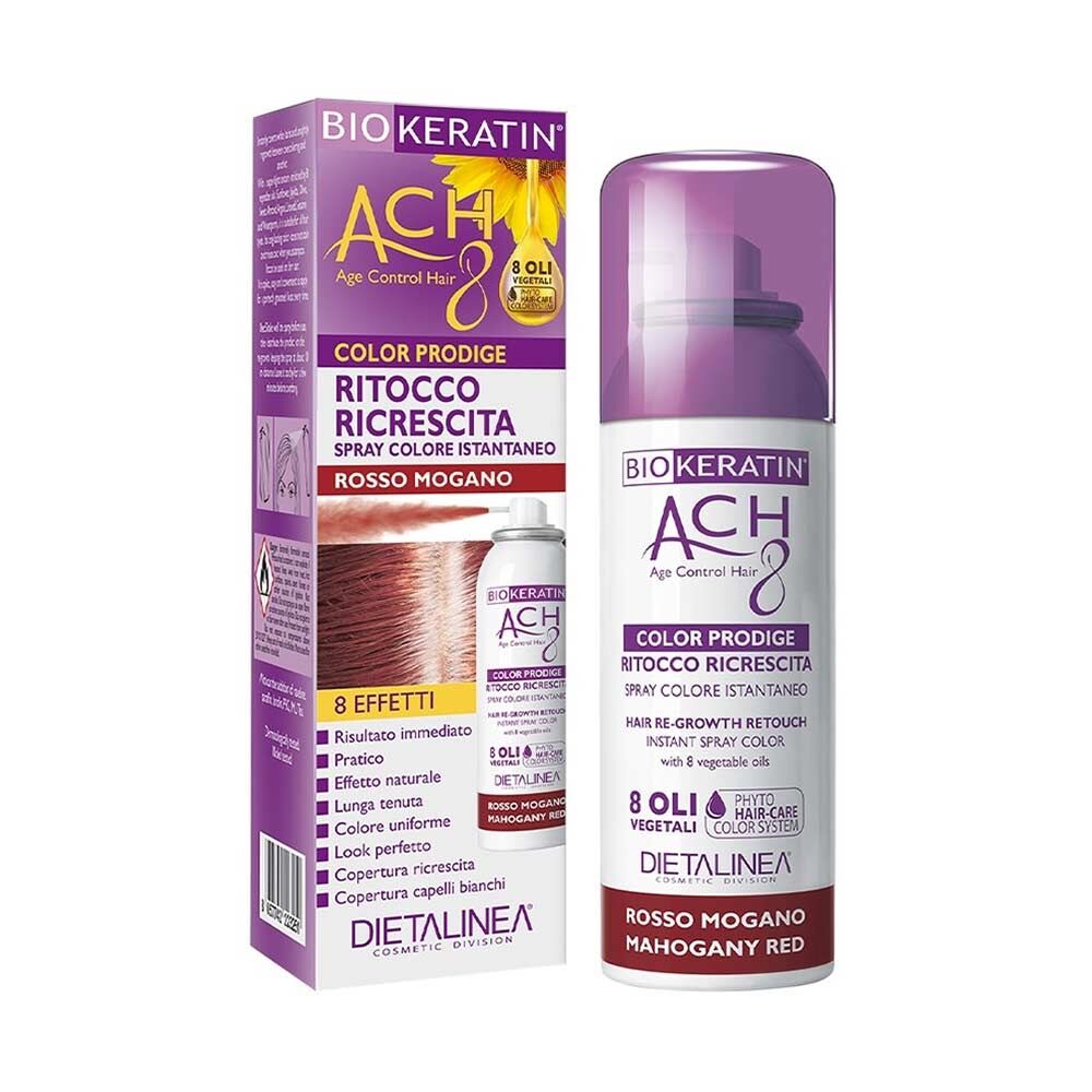 Biokeratin ACH8 - Ritocco Ricrescita Spray Rosso Mogano, 75ml