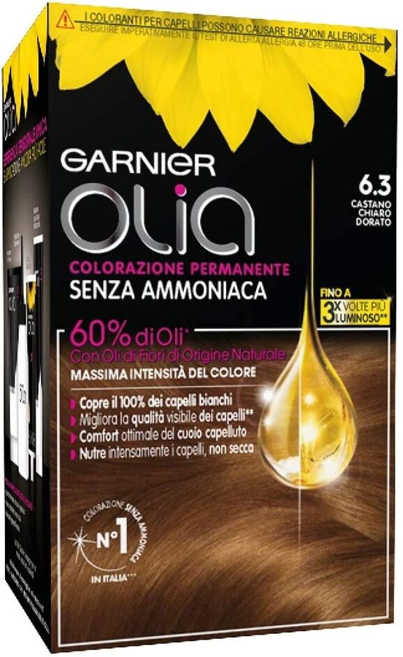 Garnier Olia - Colorazione Capelli Senza Ammoniaca 6.3 Castano Chiaro Dorato