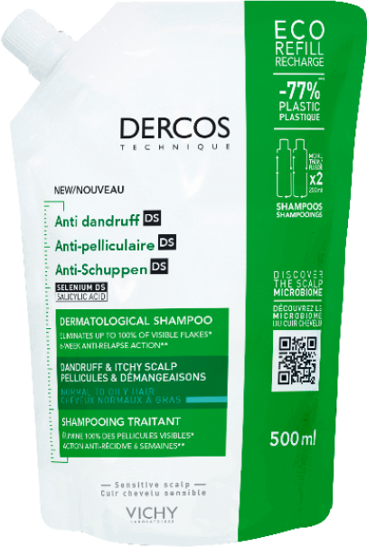 L'Oreal Shampoo Antiforfora Ds Dercos Vichy Ecoricarica 500ml