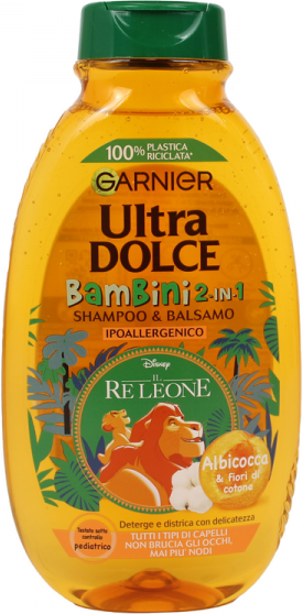 Antica Farmacia Orlandi Garnier Ultra Dolce Bambini Shampoo&balsamo 2in1 250ml.Albicocca E Fiori Di Cotone